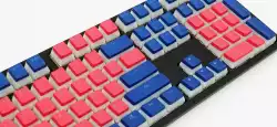 Капачки за механична клавиатура Ducky Pudding Red & Blue 108-Keycap Set PBT Double-Shot US Layout