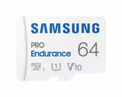 Карта памет Samsung PRO Endurance, microSDHC, UHS-I, 64GB, Адаптер