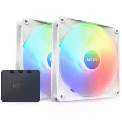 Комплект вентилатори NZXT F140 RGB Core White, 2 x 140mm + RGB Контролер