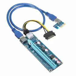 Конвертор Estillo Riser Card 6 Pin, PCI-Е x 1 към PCI-Е x16, USB 3.0