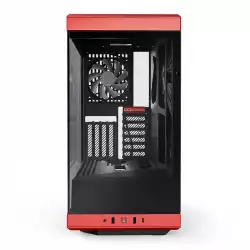 Кутия HYTE Y40 Tempered Glass, Mid-Tower, Червено и Черно