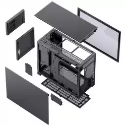 Кутия Jonsbo D31 Screen TG, mATX, Черна