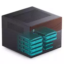 Кутия Jonsbo N4 NAS, m-ATX, Black