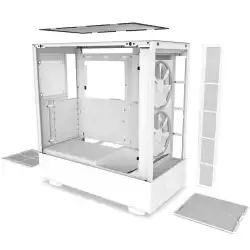 Кутия NZXT H5 Elite Matte White, Tempered Glass, Mid-Tower
