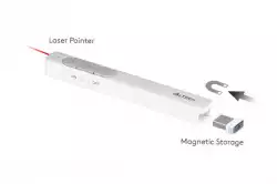 Лазерна показалка A4tech LP15, Laser Червен, Безжична 2.4G, Бяла