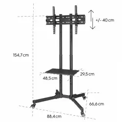 Мобилна стойка за TV HAMA Trolley , до / 75", 220874