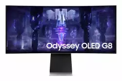 Монитор Samsung Odyssey OLED G8 G85SB 34" CURVED 1800R, 175 Hz, 0.1ms GTG, 3440x1440, 2xUSB-C, Mini DP, Micro HDMI, Speakers, Silver