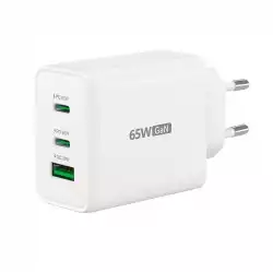 Мрежово зарядно j5create JUP3365E 65W, 3 порта, USB-C, USB-A