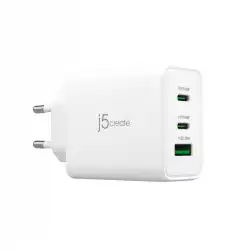 Мрежово зарядно j5create JUP3365E 65W, 3 порта, USB-C, USB-A