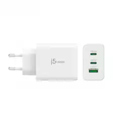 Мрежово зарядно j5create JUP3365E 65W, 3 порта, USB-C, USB-A