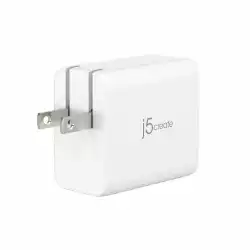 Мрежово зарядно j5create JUP3365E 65W, 3 порта, USB-C, USB-A