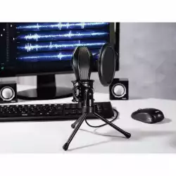 Настолен микрофон HAMA MIC-USB Stream, 139907