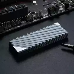 Пасивен охладител Jonsbo M.2 SSD, оребрен, Сив