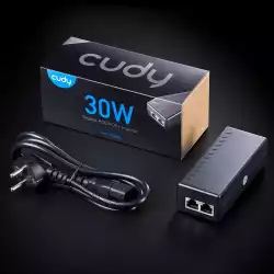 PoE инжектор Cudy POE200, Gigabit PoE+/PoE, 30W, 1 x 10/100/1000Mbps