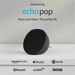 Преносима смарт тонколона Amazon Echo Pop, Bluetooth, Alexa, Черна