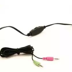 Слушалки Ewent EW3563, Микрофон, 2x 3.5mm жак, 2.1м кабел, Черни