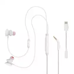 Слушалки JBL Quantum 50C, In Ear, Бели