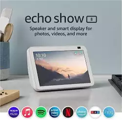Смарт тонколона Amazon Echo Show 8 (Gen 2), Сензорен екран, Гласов асистент, Бяла