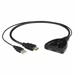 Сплитер HDMI HAMA HDMI мъжко - 2 x HDMI женско, 4K, Черен