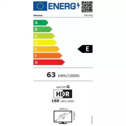 Телевизор Hisense 55U7NQ, 55" (139.7 cm), 4K/UHD ULED Smart TV, HDR 10+, 144Hz