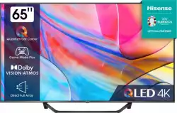 Телевизор - Hisense 65" 65A7KQ , 4K Ultra HD 3840x2160, QLED, FALD, QuantumDot , HDR 10+, HLG, Dolby Vision, Dolby Atmos, VidaOS, Dark Grey