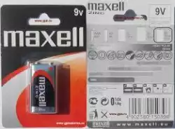 Цинк Манганова батерия MAXELL 6F22 /9V/ 1 бр. в блистер -20бр/кутия