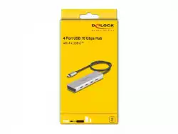 USB хъб Delock 64231, USB-C - 4 x USB-C, 10 Gbps