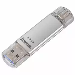 USB памет HAMA Тип USB-C Laeta, 64GB, USB 3.1 Type-C, Сребрист
