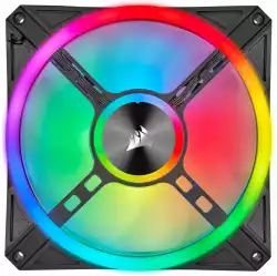 Вентилатори Corsair iCUE QL140 RGB PWM, 2 Fan комплект, Включен контролер Lightning Node CORE, Черен