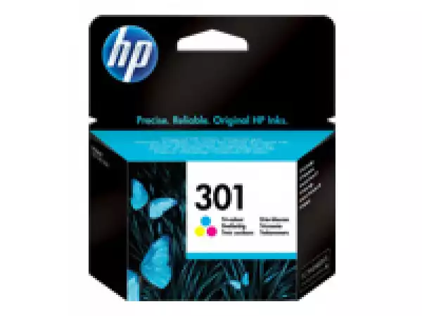 HP 301 original Ink cartridge CH562EE 301 tri-colour standard capacity 3ml 165 pages 1-pack Blister multi tag