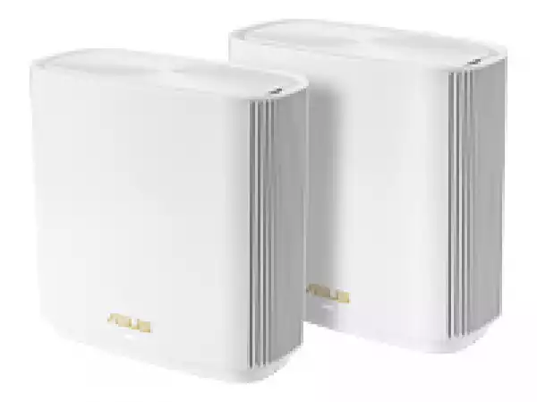ASUS ZenWifi XT8 AX6600 Tri-band Mesh WiFi 6 System Coverage up to 410 Sq. Meter/4.400 Sq. ft. 6.6Gbps WiFi 3 SSIDs White 2-PK
