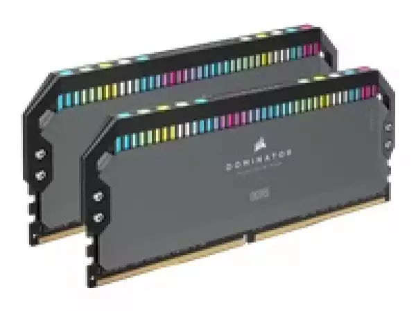 CORSAIR DOMINATOR PLATINUM RGB 32GB 2x16GB DDR5 5600MT/s DIMM Unbuffered 36-36-36-76 Std PMIC AMD EXPO Cool Grey Heatspreader 1.25V