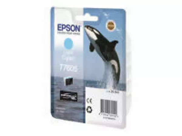 EPSON T7605 ink cartridge cyan high capacity clair 25 9ml 2390 pages 1-pack