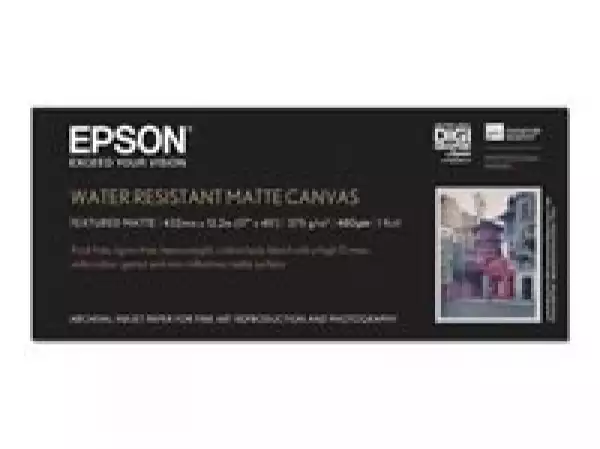 Epson Water Resistant Matte Canvas Roll, 17" x 12.2 m, 375g/m2