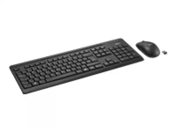 FUJITSU Wireless keyboard & mouse set LX410 US black optical RF Mouse 1.600dpi 2.4GHz frequency micro receiver 2xAA batteries