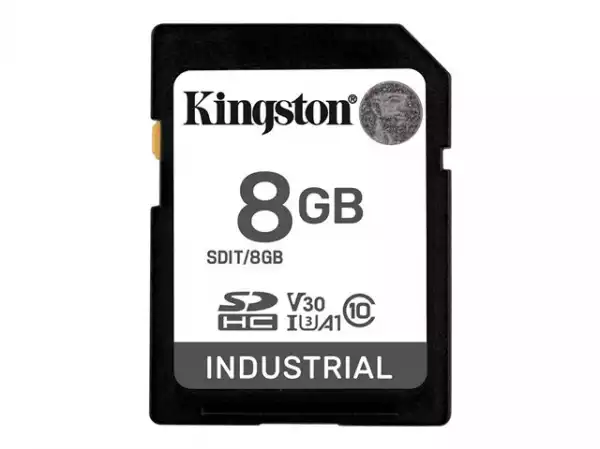 KINGSTON 8GB SDHC Industrial -40C to 85C C10 UHS-I U3 V30 A1 pSLC