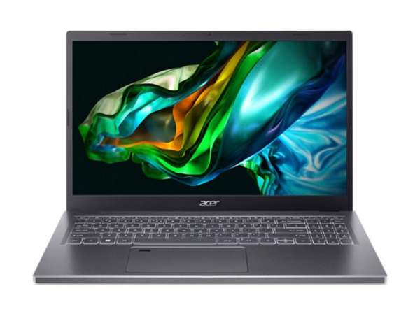 Лаптоп Acer Aspire 5, A515-58M-56WA, Intel Core i5-1335U (1.3GHz up to 4.60GHz, 12MB), 15.6" FHD IPS SlimBezel, 16 GB DDR5, 512GB PCIe NVMe SSD, Intel Iris Xe Graphics, Wifi 802.11AX, BT, HD Cam, KB Backlight, Fingerprint reader, Linux, Gray