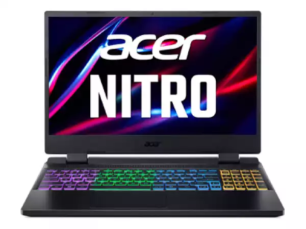 Лаптоп Acer Nitro 5, AN515-58-5218, Intel Core i5-12450H (up to 4.40 GHz, 12MB), 15.6" FHD IPS SlimBezel 144Hz, 16GB DDR5, 512GB PCIe NVMe SSD, GeForce RTX 4050 6GB GDDR6, INTEL 2X2 AX+BT Killer 1650i, HD Cam, KB Backlight, No OS, Black