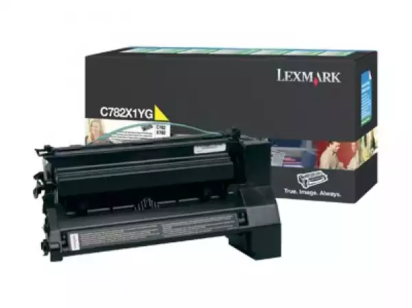 Lexmark C782X1YG C/X782, 782XL Yellow Return Programme 15K Print Cartridge