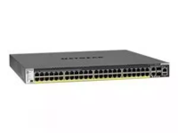 NETGEAR M4300-52G-PoE+ 550W PSU Stackable Managed Switch with 48x1G PoE+ + 4x10G incl. 2x10GBASE-T and 2xSFP+ Layer 3