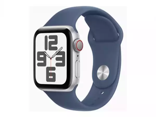 Смартчасовник APPLE Watch SE2 v3 Cellular 40mm Silver Alu Case with Denim Sport Band ML
