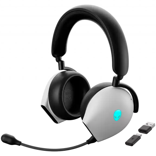 Alienware Tri-Mode Wireless Gaming Headset AW920H (Lunar Light)