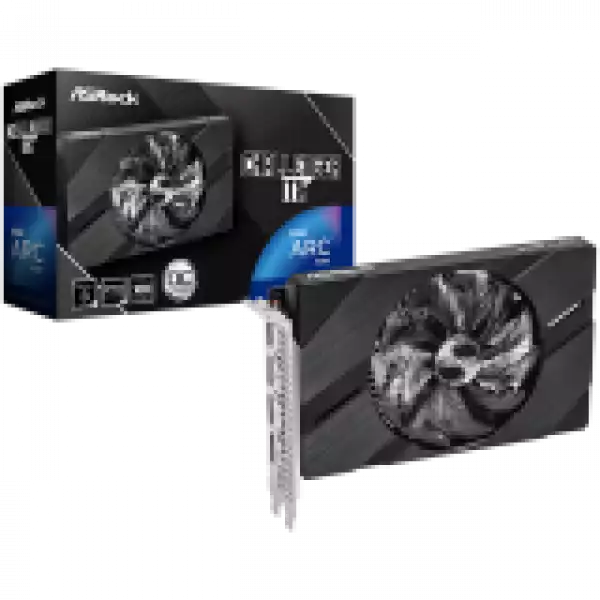 Asrock Intel Arc A380 Challenger ITX 6GB OC, GDDR6, 96-bit, 1x HDMI 2.0b, 3x DP 2.0, 1x 8-pin Pwr connector, 500W.