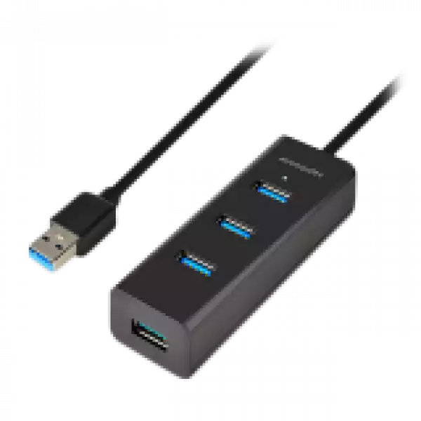 AXAGON HUE-S2BL 4x USB3.0 Charging Hub 1.2m Cable, MicroUSB Charging