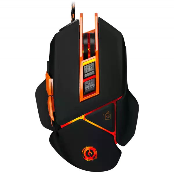 CANYON Optical gaming mouse, adjustable DPI setting 800/1000/1200/1600/2400/3200/4800/6400, LED backlight, moveable weight slot and retractable top cover for comfortable usage
