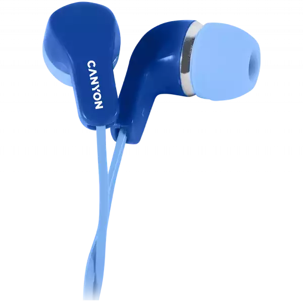 CANYON Stereo Earphones with inline microphone, Blue