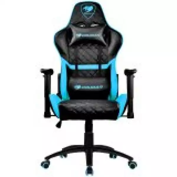 COUGAR Armor One Blue, Gaming Chair, Diamond Check Pattern Design, Breathable PVC Leather, Class 4 Gas Lift Cylinder, Full Steel Frame, 2D Adjustable Arm Rest, 180º Reclining, Adjustable Tilting Resistance
