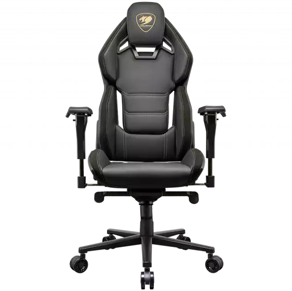 COUGAR Chair Hotrod Royal, Hyper-Dura leatherette, Micro suede-like texture, 150º Reclining, Piston Lift Height Adjustment, RocX, 4D Adjustable Armrest,Plus-Size Wheels, Class 4 Gas Lift Cylinder,