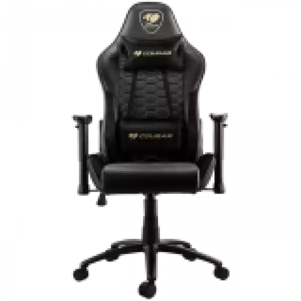 COUGAR OUTRIDER - Royal, Gaming Chair, Premium PVC Leather, Head and Lumbar Pillow, High Density Shaping Foam, Continuous 180º Reclining, Adjustable Tilting Resistancer, 2 Direction Adjustable armrest, Full Steel Frame, Class 4 Gas Lift Cylinder