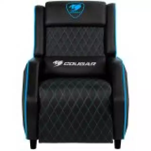 COUGAR Ranger - Blue PS, Gaming Sofa, Headrest & Lumbar Design, Breathable Premium PVC Leather, Diamond Check Pattern Design, Recliner system 95°~160°, Weight Capacity 160 kg, Product Weight 32.5kg